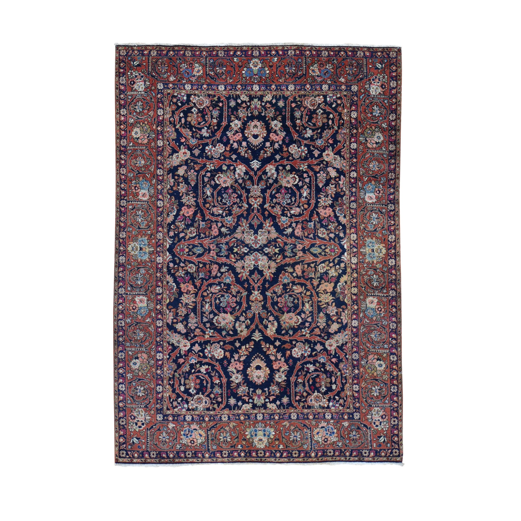 Traditional Wool Hand-Knotted Area Rug 4'7